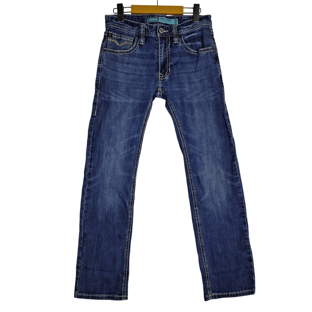 Rock and Roll Denim Revolver Straight Slim Leg Blue Jeans 29x30 Mens
